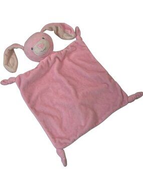 The Peanutshell Pink Bunny Security Blanket Soft Plush Lovey Stuffed Animal Toy
